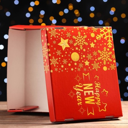 Folding box "New Year's style", 31.2 x 25.6 x 16.1 cm-1