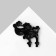 Brooch "Dog" poodle, color mix in ferrous metal (indivisible packing 12 pcs., Price per pcs.)