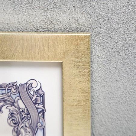 Photo frame plastic A4 "Sandless thread" champagne 33.7x25 cm-1