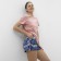 Homemade female set (T -shirt, shorts), pink color, size 46
