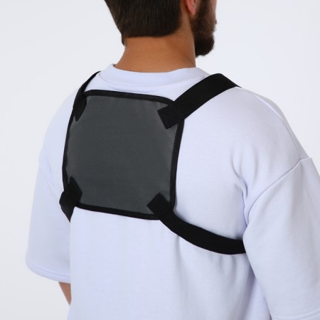Babberry bag on lightning, external pocket, gray color-2