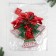 Decoration New Year's "bell of the bow and twigs" 28x28 cm, red