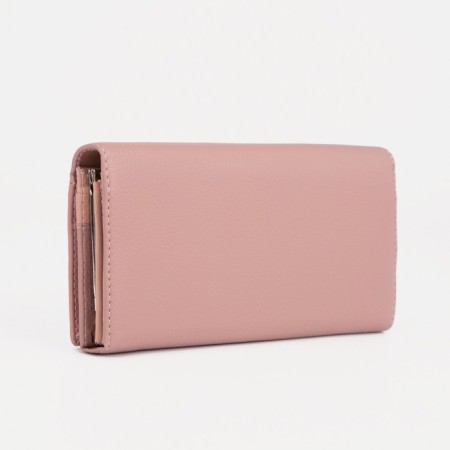 Women's wallet on magnets, pink color-1