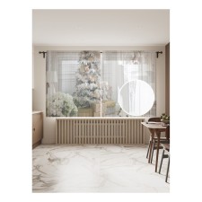 Фототюль «Атмосфера рождества», размер 145х180 см, 2 шт
