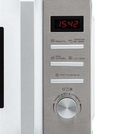 Microwave oven Krona Quantum 44 WH/IX, 800 W, 20 l, 8 modes, white-gray-6