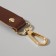 Genuine leather bag, adjustable, with carbines, 60 ± 2 cm × 2.5 cm, brown color/gold