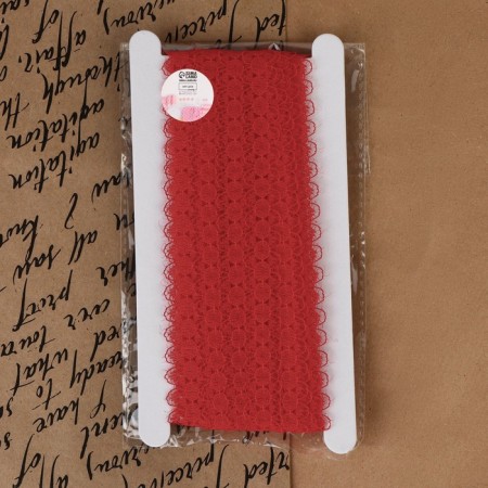 Capricon lace, 15 mm × 10 ± 1 m, red color-3