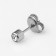 Disposable pistol for piercing, earring included "classics", white color in silver