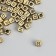Beads for creativity plastic "English letters on a cube" gold set 20 grams 0.6x0.6x0.6 cm 96086
