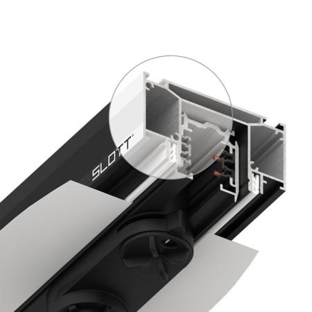Intruder (profile) for embedding a single -phase track in the tensioning ceiling Novotech, 40.71x2000x69.8 mm, white color-2