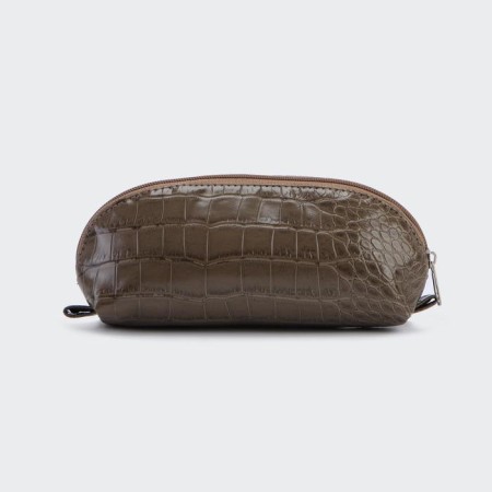 Lightning cosmetic bag, brown color-1
