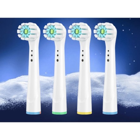 Nozzles for an electric toothbrush, for careful cleaning, 4 pcs., In a set