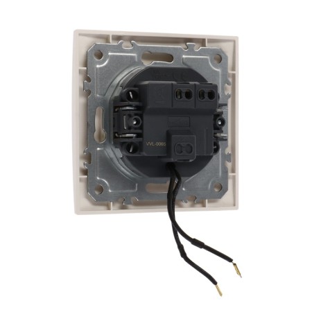 Tot Elegant switch, 10 a, 1 cl., With backlight, hidden, white-3