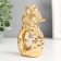 Souvenir Ceramics "Bird on a pear" Gold 6.8x3.7x10.3 cm