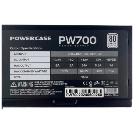 PowerCase PW700 700W PS-700W-DC power supply-3