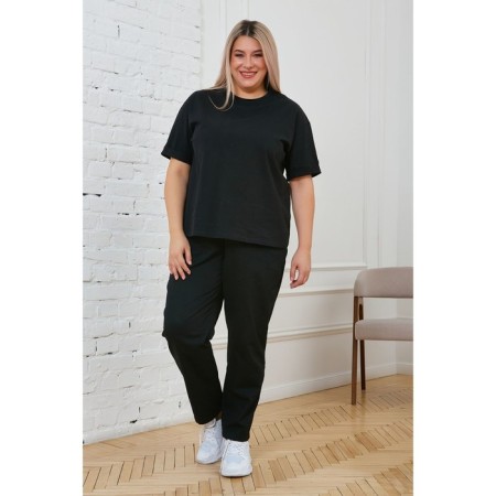 Female trousers, size 60, black color