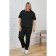 Female trousers, size 60, black color