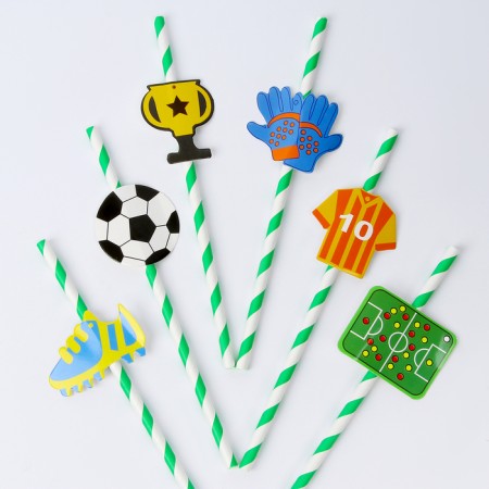 Pipe for the cocktail "Football", a set of 6 pcs.
