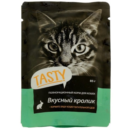 Wet Tasty feed for cats, rabbit in jelly, spider, 85 g