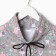 Suit for a girl (sweatshirt, trousers), gray/bunnies, height 98 cm