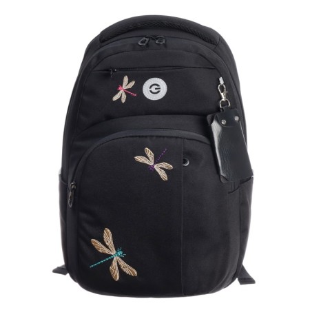 Youth backpack 43 x 27.5 x 16 cm, Grizzly, ergonomic back, laptop compartment, black-2