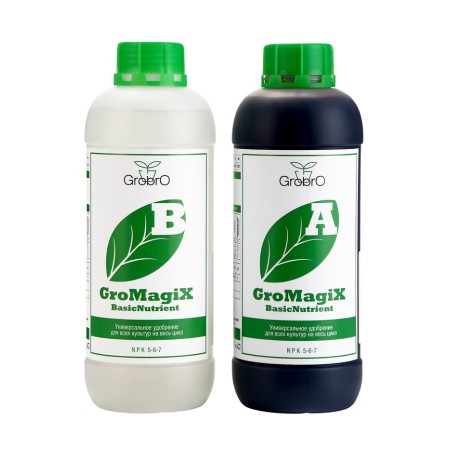 Fertilizer for Grobro Hydroponics Grobro set Gromagix Basic Pack, 1000ml-1