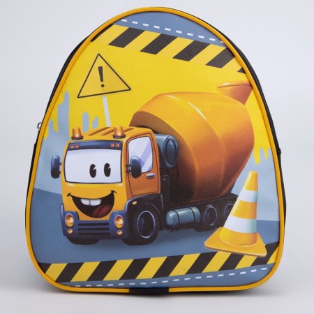 Baby backpack for the boy "Cheerful truck", 23x20.5 cm, lightning department-1