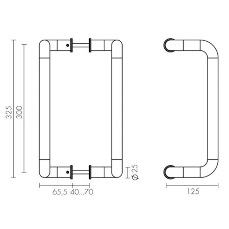 PH-25-25/300-INOX handle, stainless steel 304-1