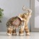 Souvenir Polystone "Elephant in Beige Popone with sapphires" MIX 13.5x11.5x6.5 cm