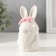 Souvenir Ceramics "Dwarf White with roses on a hat" 5.5x5.2x10.3 cm