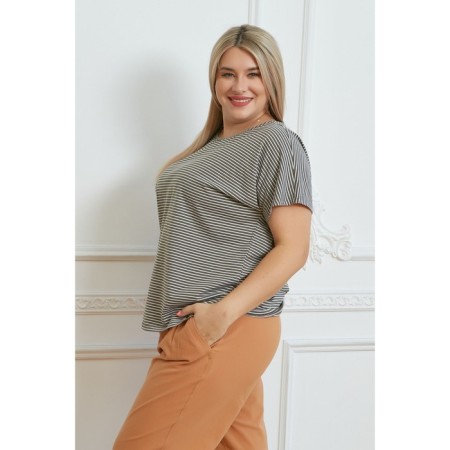 Female T -shirt, size 66, khaki color-3