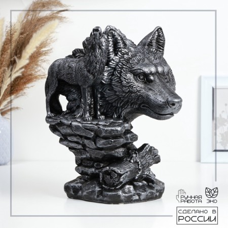 Figure "Wolf" 24x22x33cm, silver