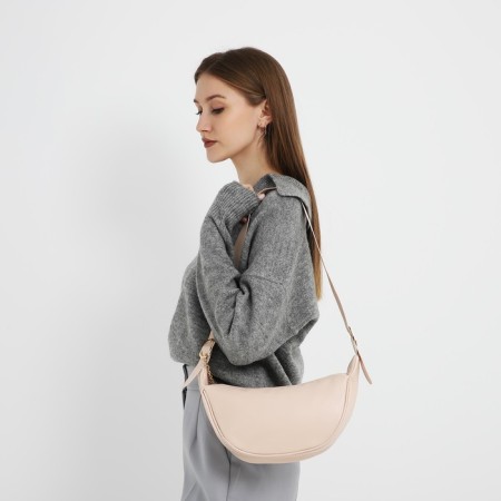 Women's bag of artificial leather Nazamok, 28x15 cm, beige color-5