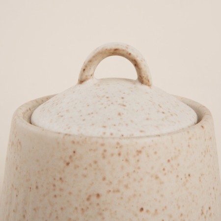Ceramic sugar tower SL Home "Vento", 350 ml, 11 × 11 cm, beige color-2