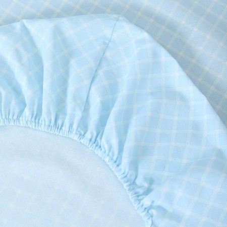 A sheet on the elastic band ATRA 140x200x20, Vichi blue calico 120g/m, HL100%-3