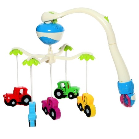 Musical mobile, blue tractor-8
