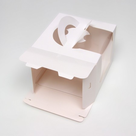 Box under the bento-port with a window, white, 18 x 18 x 14 cm-3