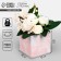 Gift box for flowers with PVC lid, packaging, "marble", 12 x 12 x 12 cm