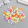 Beads for creativity plastic "Bright circles with letters" set of 20 g 0.4x0.7x0.7 cm
