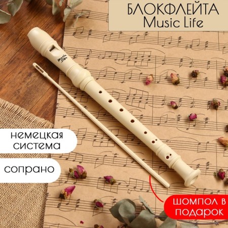 Music Life Blockflate, 8 holes, German system, soprano