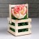 Kashpo wooden 12 × 11 × 9 cm "odnushka light", three -lane, handle, natural give beautifully