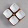 Menzhitsa "Drops", 4 pcs: 200 ml, wooden base, porcelain, Iran