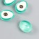 Decor for the work of acrylic "avocado" set 6 pcs green 1.5x1.5x1.6 cm