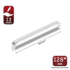 Tundra handle Light RS108 (RS128CP), m/o 128 mm, matte chromium color