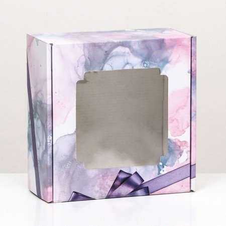 Self -charged box, with a window, "Melody" 19 x 19 x 9 cm set 5 pcs