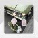 Emall earrings "Journey" Blood ball, pink color in gold