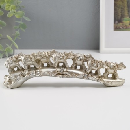 Souvenir Polystone Straza "Seven Elephants on the Bosk" 6.5x22x4.5 cm