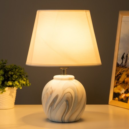 Cristel table lamp E27 40W white and white 22.5x22.5x32.5 cm Risalux-1