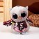 Soft toy "owl", on a key fob, 10 cm, color mix