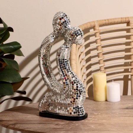 Abstraction "Together" ceramics, glass 22x8x40 cm-3